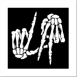 Hand Sign Skeleton Posters and Art